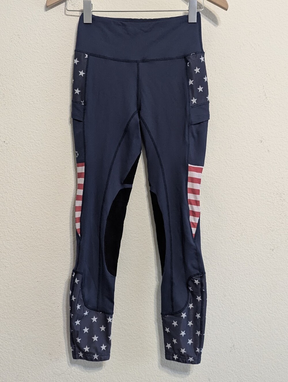 Horseware Ireland Riding Breeches Tights USA Flag Equestrian Size XS EUC